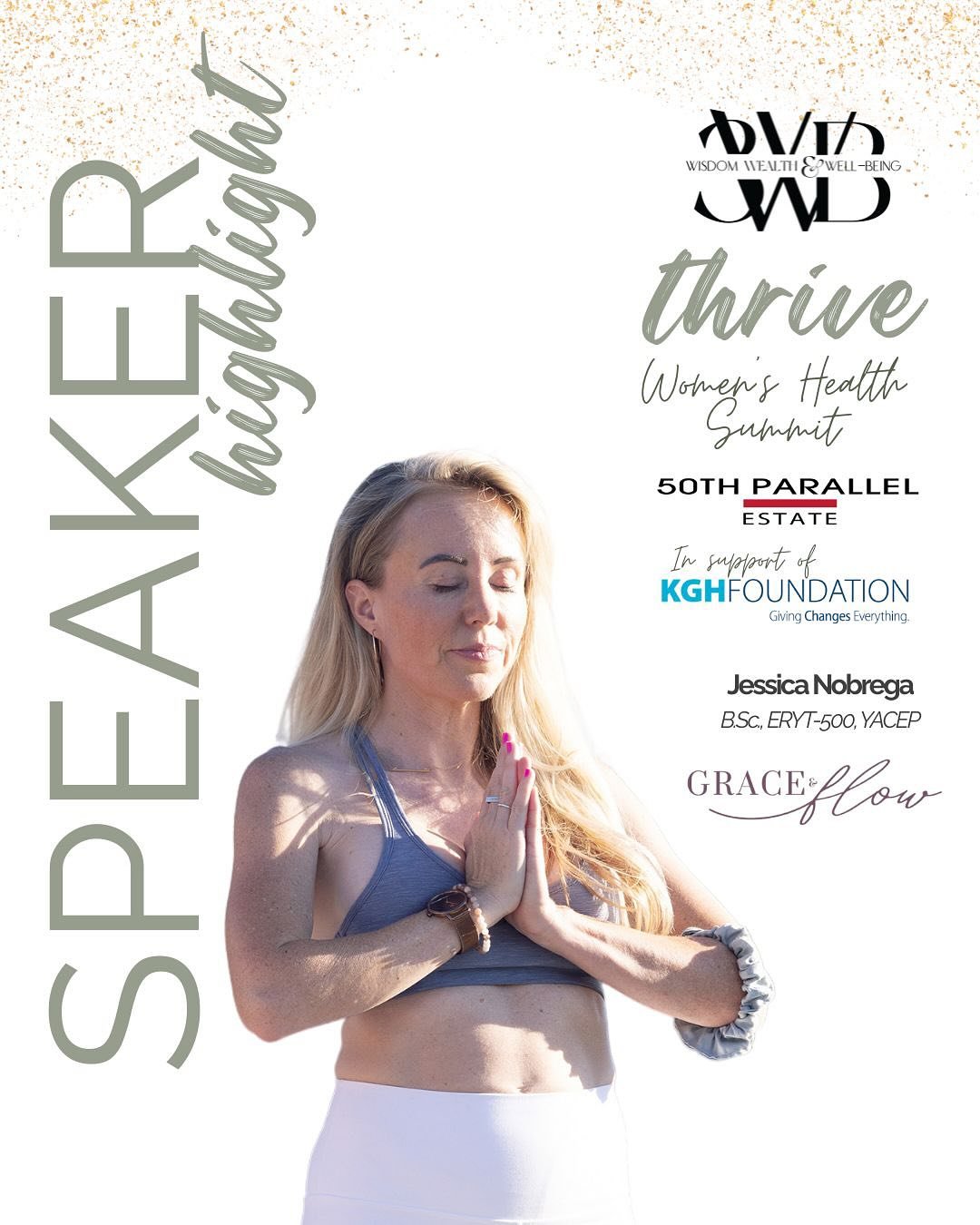 Speaker Announcement: Jessica Nobrega at Thrive Women&rsquo;s Health Summit!
We are thrilled to welcome Jessica Nobrega, B.Sc., ERYT-500, YACEP, to the Thrive Women&rsquo;s Health Summit on April 12, 2025!
With over two decades of experience in yog