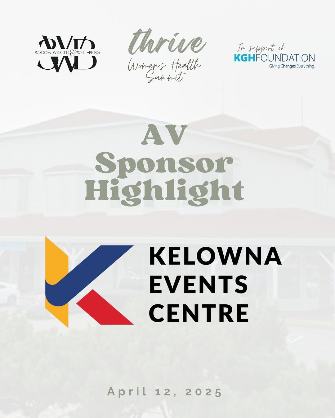 A Huge Thank You to Our AV Sponsor: The Kelowna Event Centre! 🎤
We&rsquo;re beyond grateful to have The Kelowna Event Centre as our official AV sponsor for the Thrive Women&rsquo;s Health Summit on April 12!
Founded by John + Quinn Perks, this pre